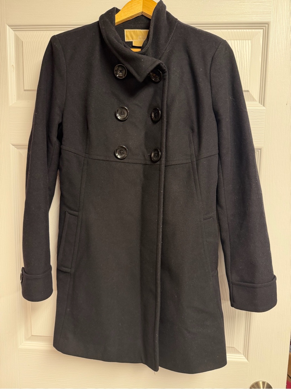 Michael Kors Black Wool Blend Women’s Peacoat Sz 10 great condition
